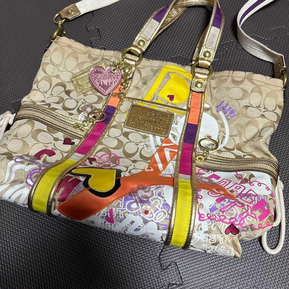 Coach Shoulder Bag, Handbag Beige/Multi-color - image 1