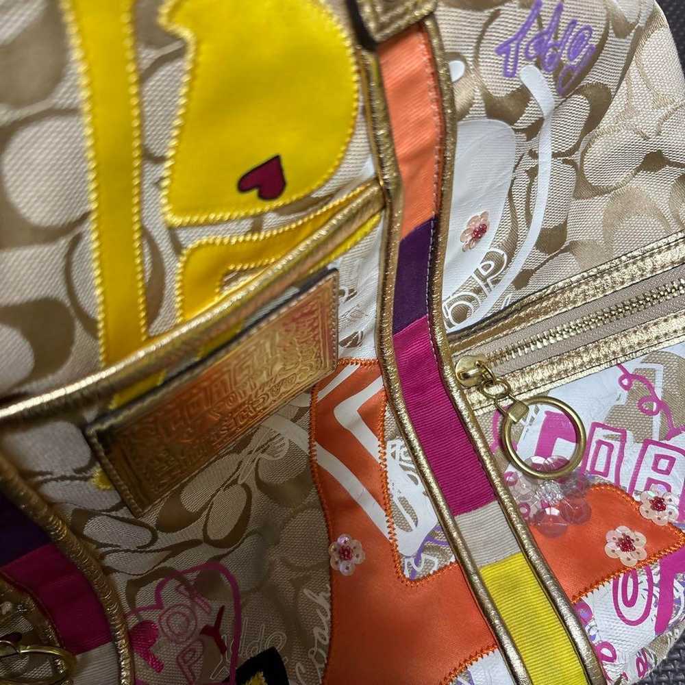 Coach Shoulder Bag, Handbag Beige/Multi-color - image 9