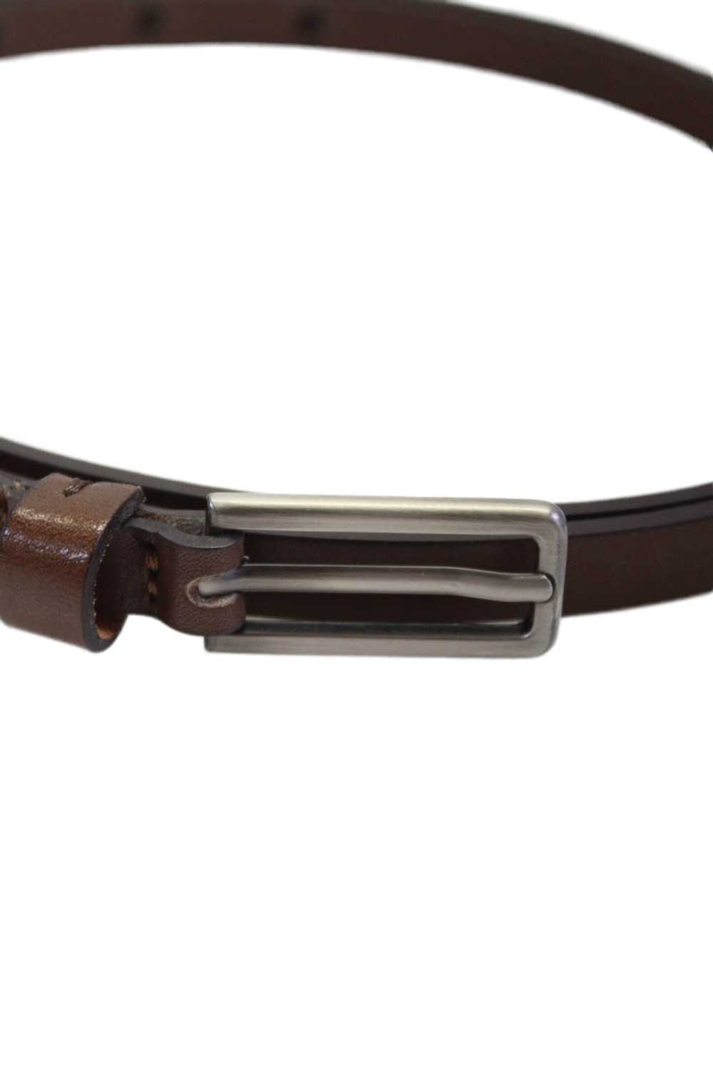 Marni Womens Dark Brown Leather Skinny Belt Size S - image 2