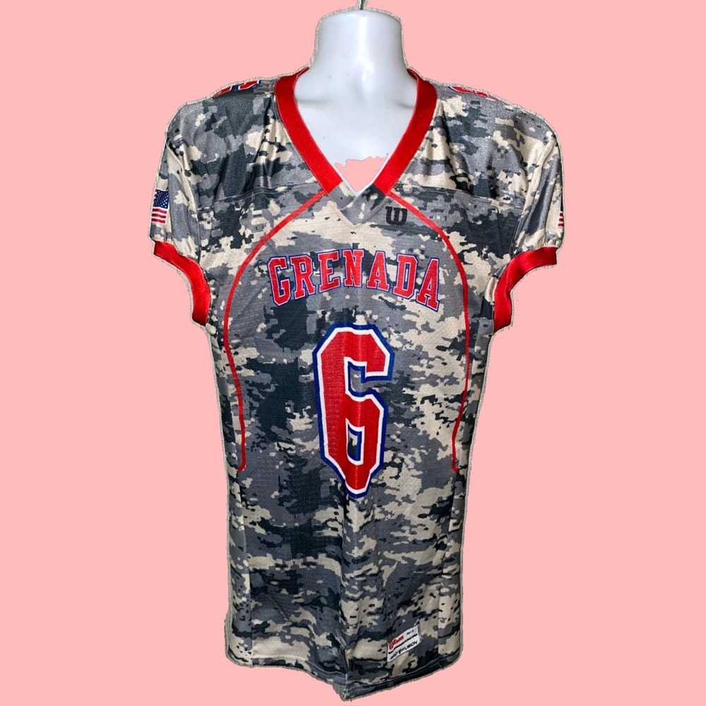 Vintage Authentic Wilson Camouflage Print GRENDA … - image 1