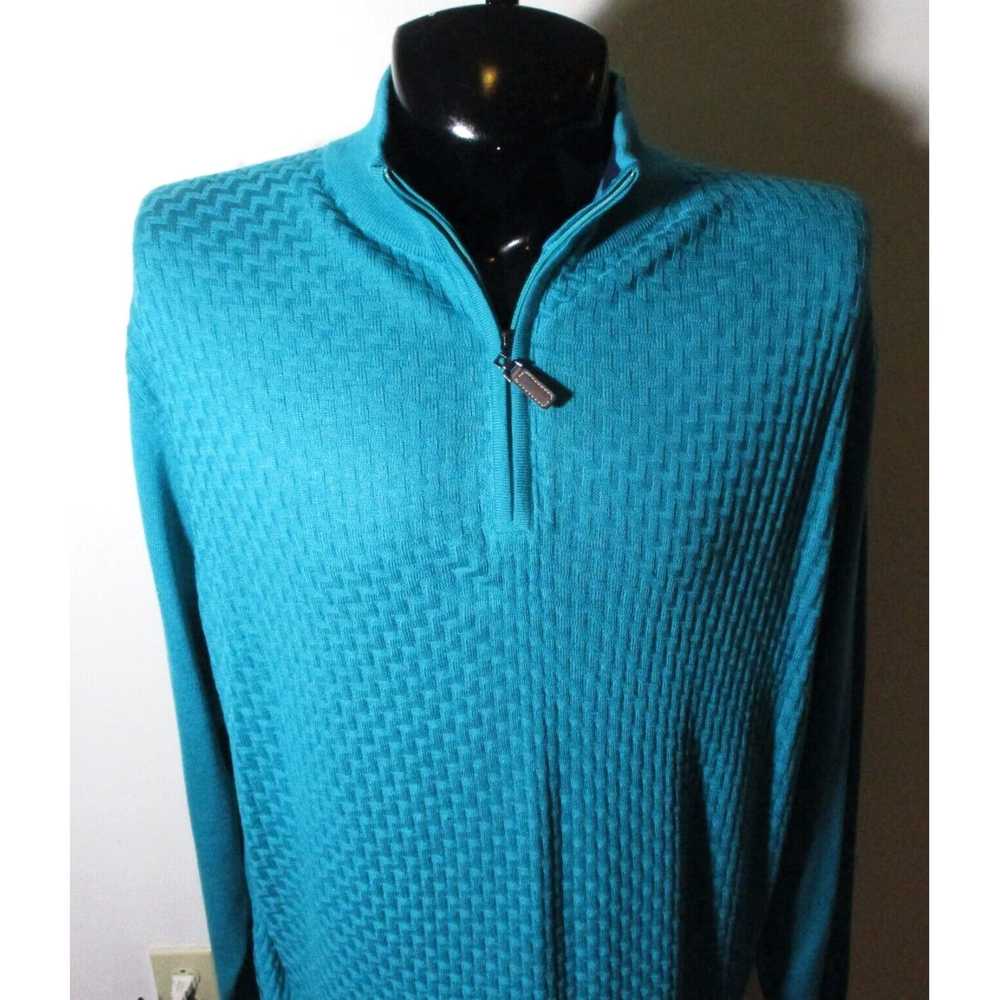 Vintage Luxurious Green Merino Wool Tight Knit Ha… - image 2