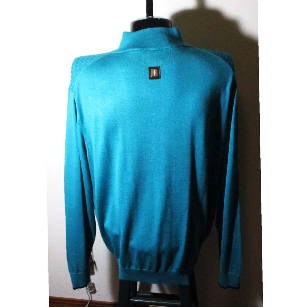 Vintage Luxurious Green Merino Wool Tight Knit Ha… - image 5