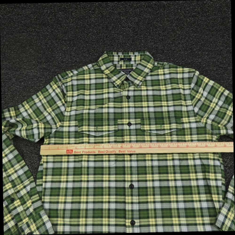 Abercrombie & Fitch Green and Yellow Plaid Patter… - image 2