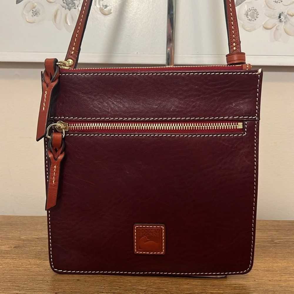 Dooney & Bourke Burgundy Florentine Leather Doubl… - image 1