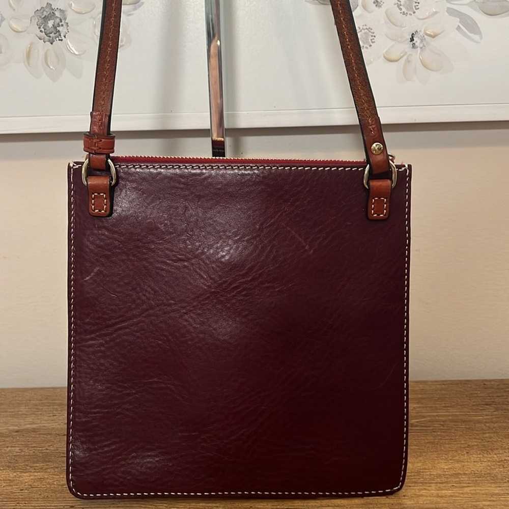 Dooney & Bourke Burgundy Florentine Leather Doubl… - image 2