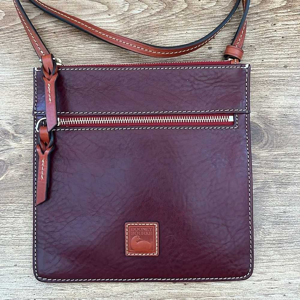 Dooney & Bourke Burgundy Florentine Leather Doubl… - image 3