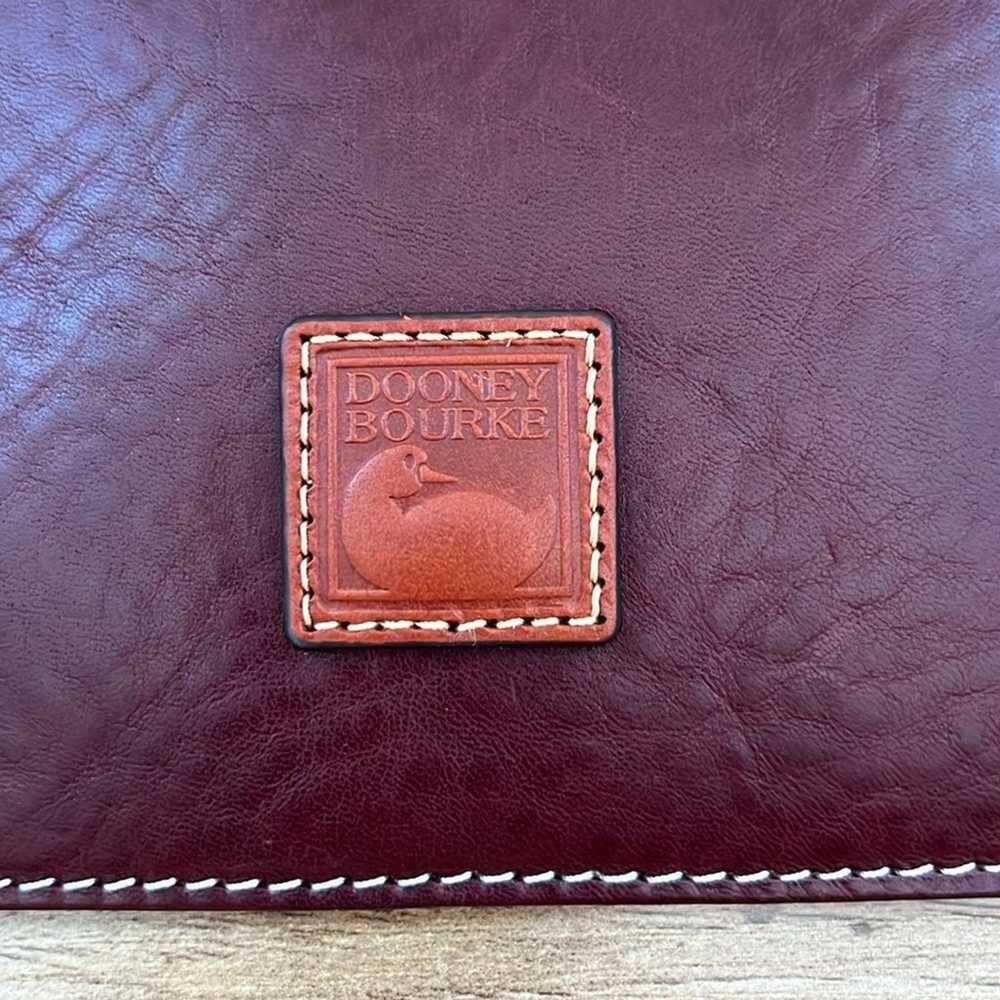 Dooney & Bourke Burgundy Florentine Leather Doubl… - image 4