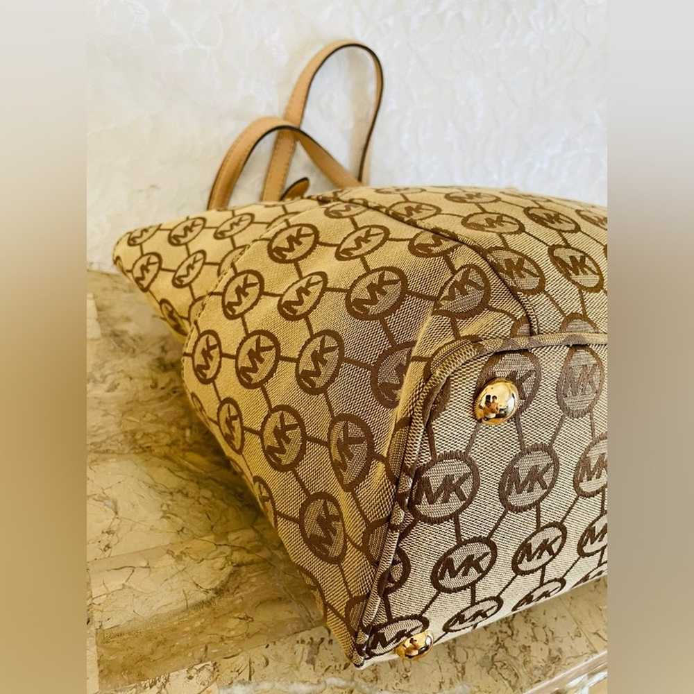 MICHAEL KORS Beige/brown canvas tote shoulder bag - image 8