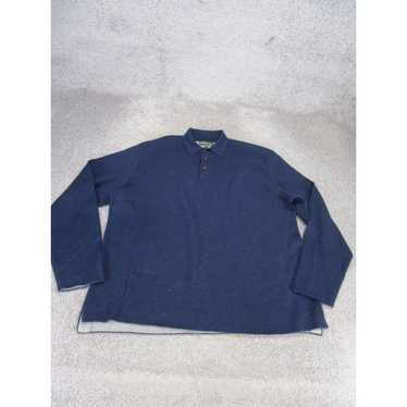 Orvis Orvis Sweater Mens Large Collared Henley Bl… - image 1