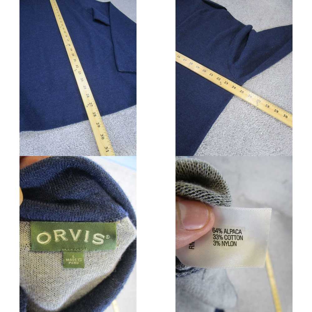 Orvis Orvis Sweater Mens Large Collared Henley Bl… - image 4