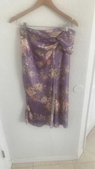 Zara Purple floral skirt