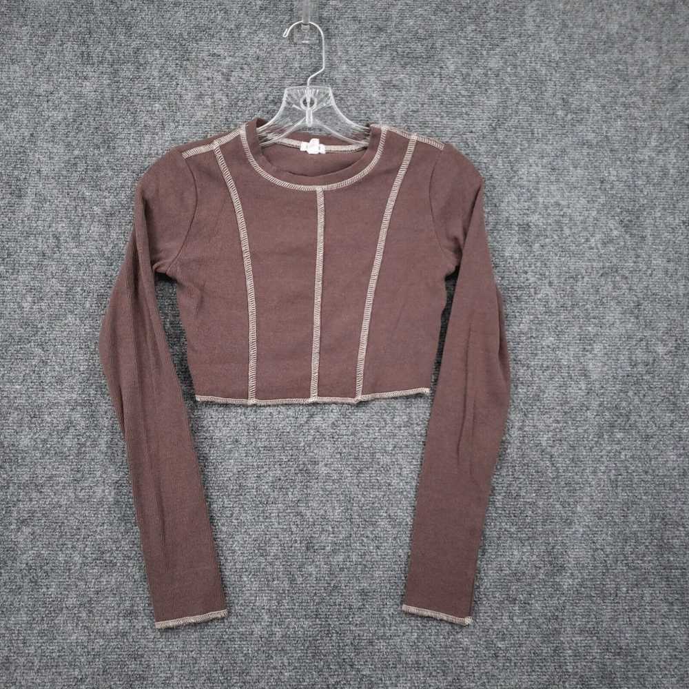 Garage Garage Top Womens S Small Brown Cropped Bl… - image 1