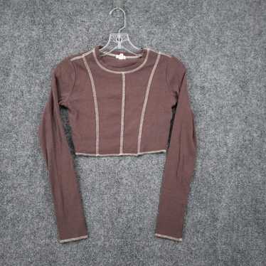 Garage Garage Top Womens S Small Brown Cropped Bl… - image 1