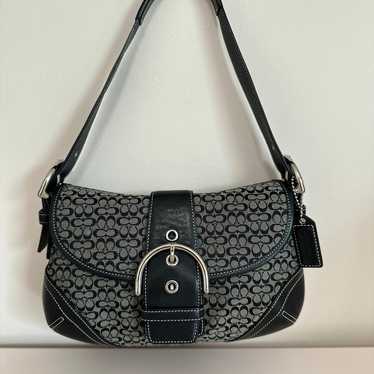 Coach Jacquard & Leather SOHO HOBO BUCKLE purse - image 1