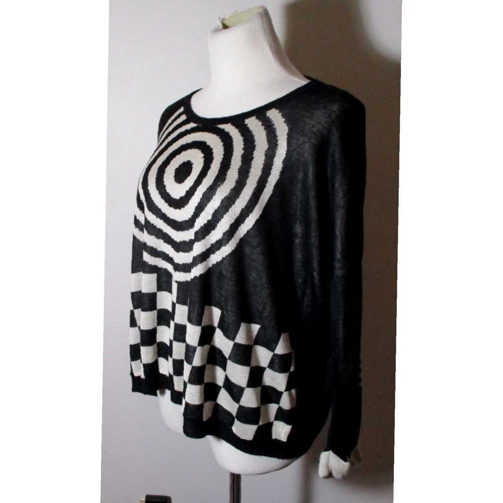 Vintage Luxurious MAGNOLLIAS Black Sweater for Wo… - image 3