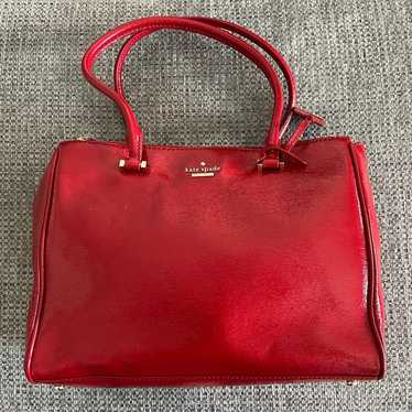 Kate Spade RED Textured Patent Leather Purse