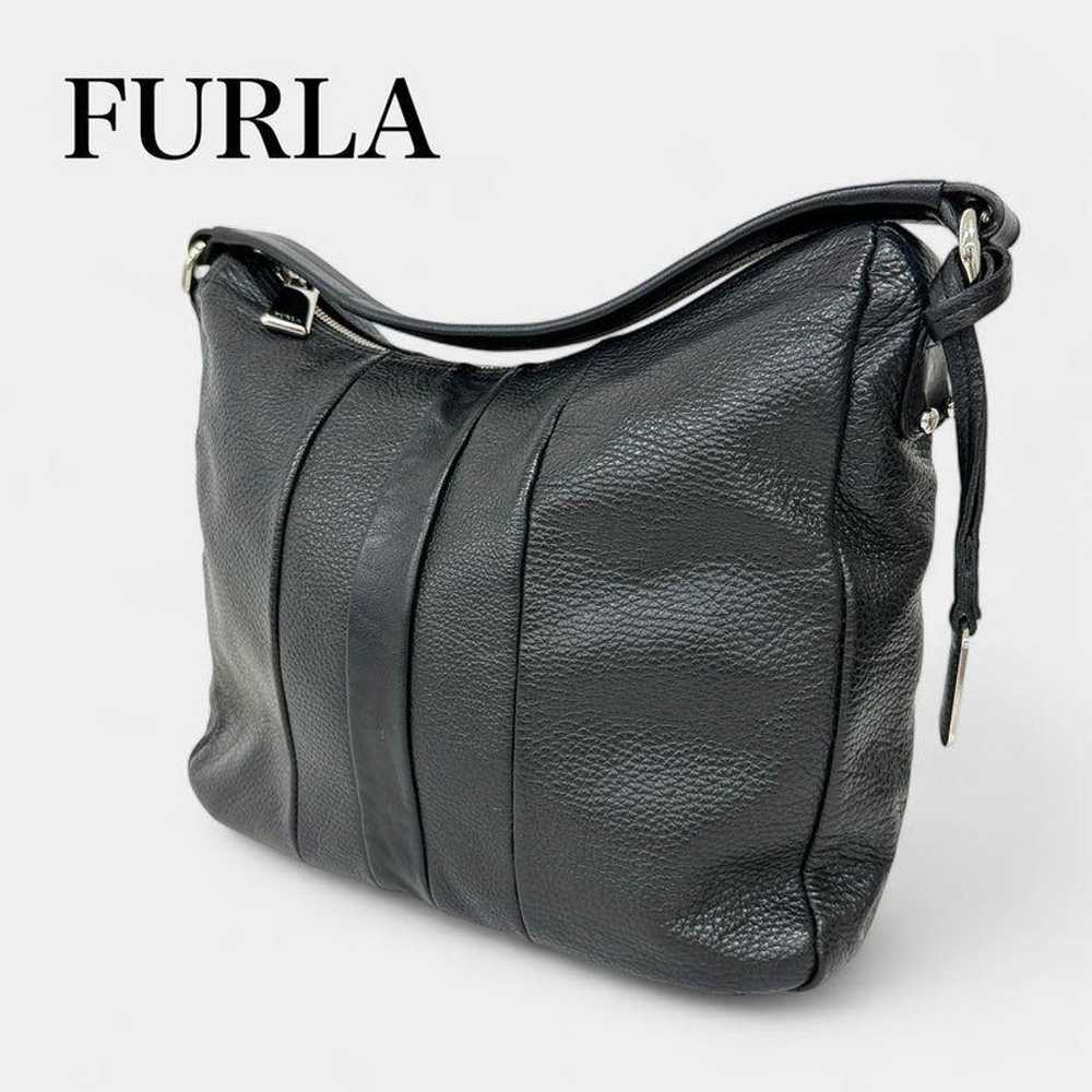 FURLA Black Leather Shoulder Bag - image 1