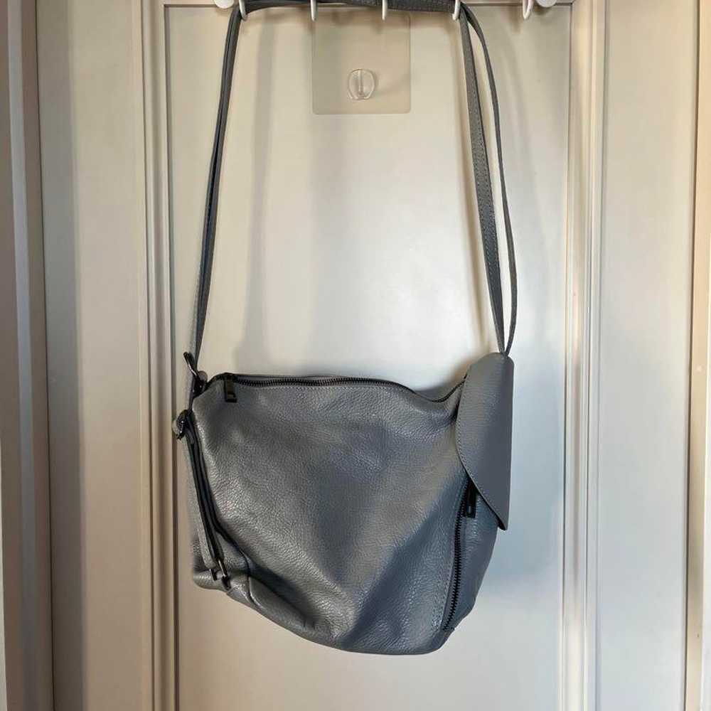 Andrea Cardone Backpack Gray Leather Shoulder Bag… - image 2