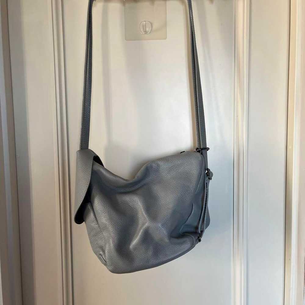 Andrea Cardone Backpack Gray Leather Shoulder Bag… - image 3