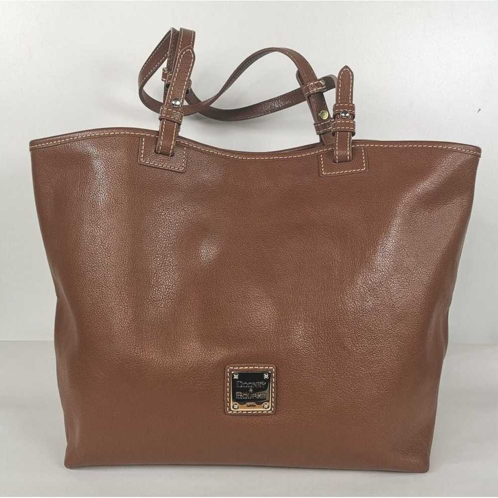 Dooney & Bourke Brown Tan Tote Shoulder Bag - image 12