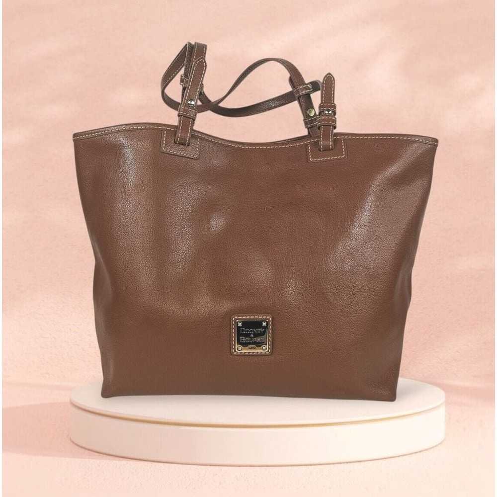 Dooney & Bourke Brown Tan Tote Shoulder Bag - image 2