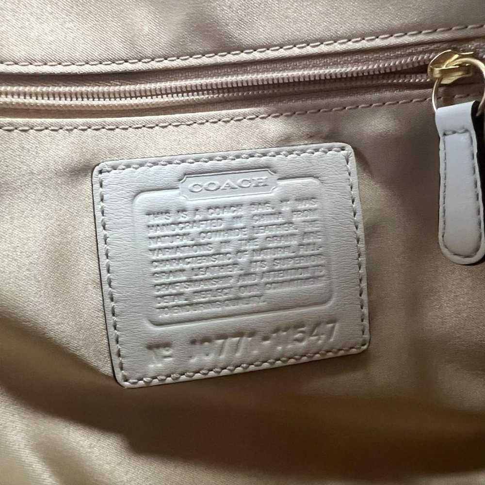 COACH Sample Handbag White Leather 11547 - image 4