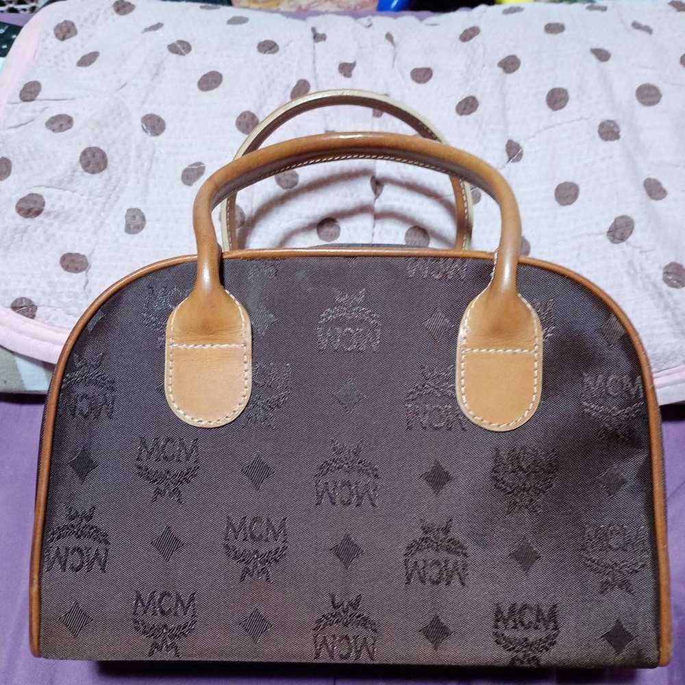 Excellent condition MCM handbag in brown canvas, … - image 2