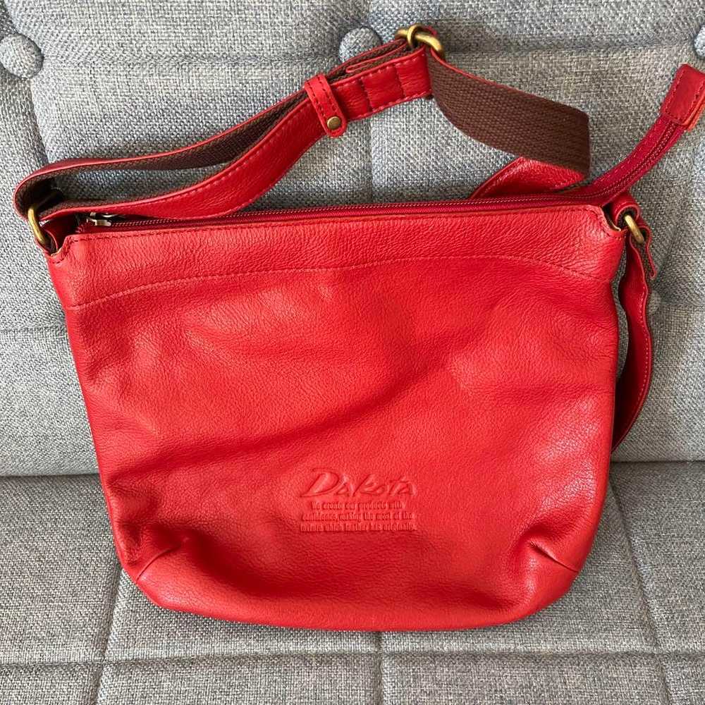 Dakota Red Leather Shoulder Bag - image 1