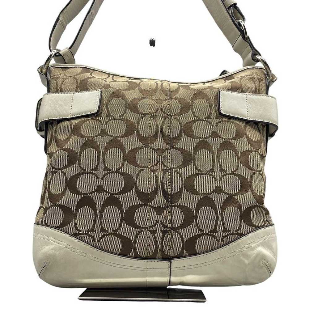 COACH Shoulder Bag Signature F03574 Leather Canvas - image 2