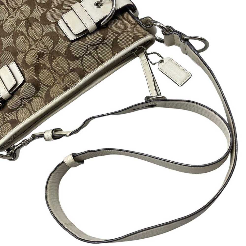 COACH Shoulder Bag Signature F03574 Leather Canvas - image 9