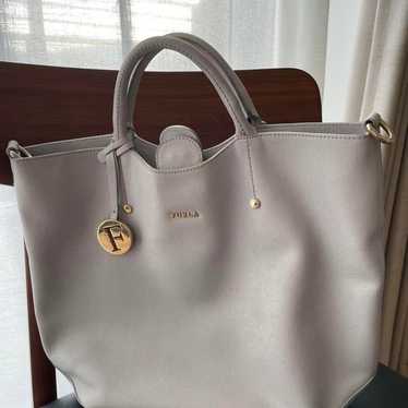 Furla Grey Leather Handbag