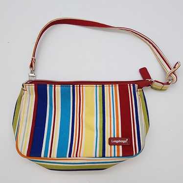 Longaberger Homestead Striped Pocketbook Hand Bag… - image 1