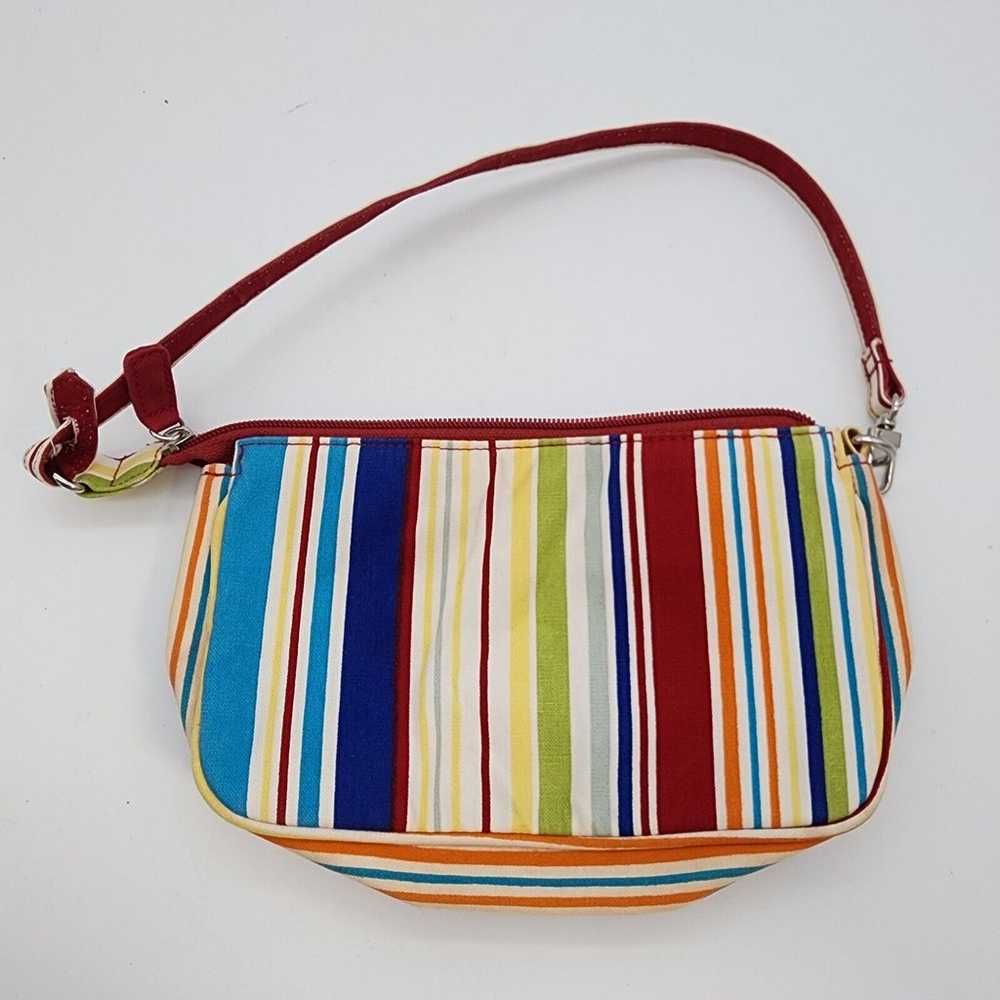 Longaberger Homestead Striped Pocketbook Hand Bag… - image 2