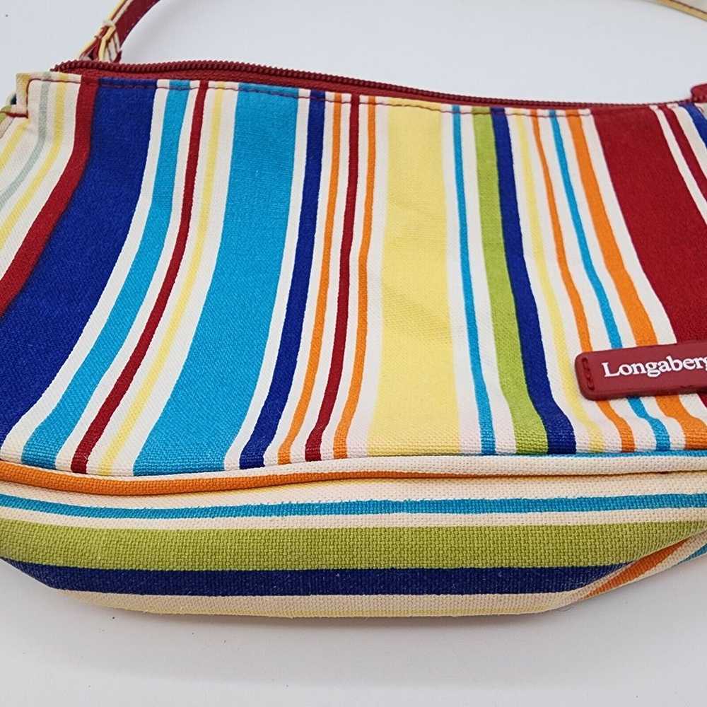 Longaberger Homestead Striped Pocketbook Hand Bag… - image 3