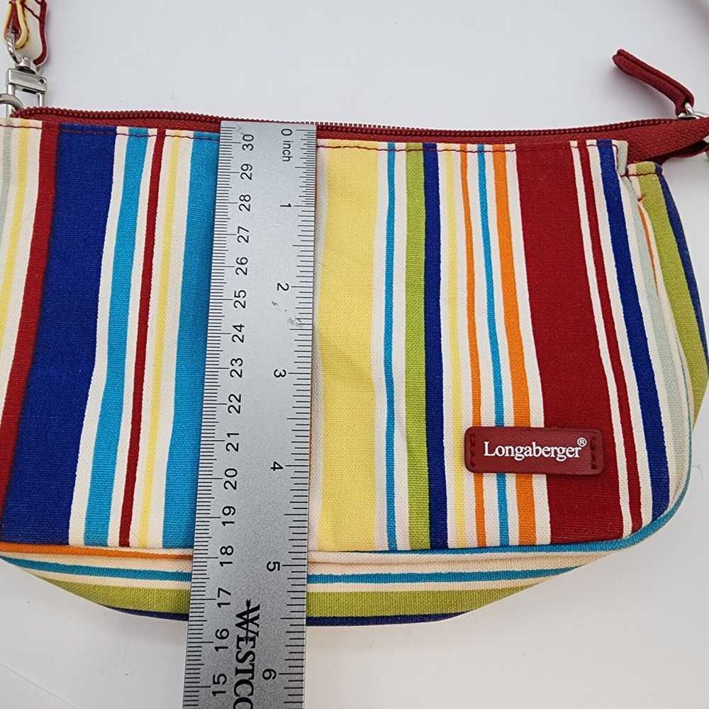 Longaberger Homestead Striped Pocketbook Hand Bag… - image 8