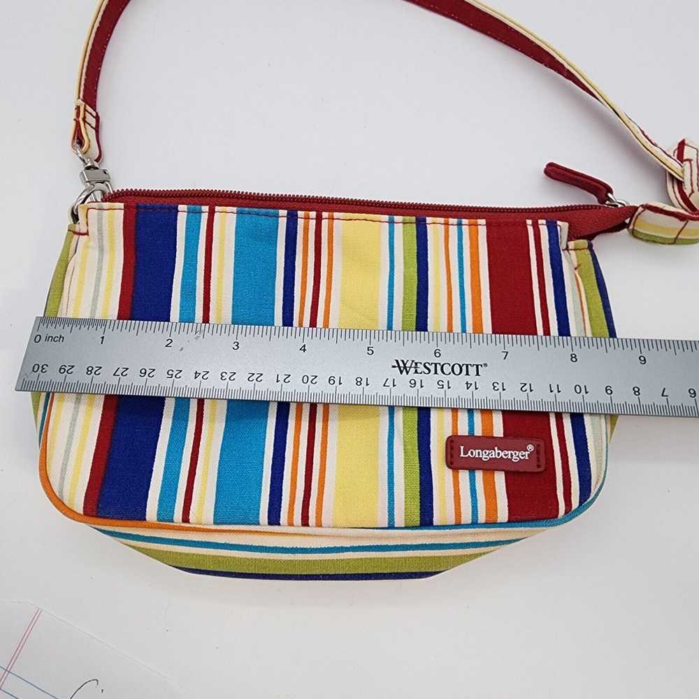 Longaberger Homestead Striped Pocketbook Hand Bag… - image 9