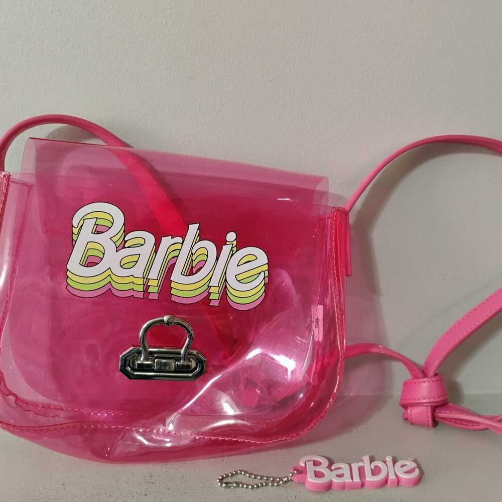 Forever 21 Barbie Clear Pink Plastic Purse Crossb… - image 1