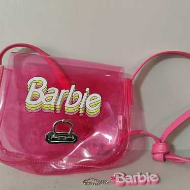 Forever 21 Barbie Clear Pink Plastic Purse Crossb… - image 1