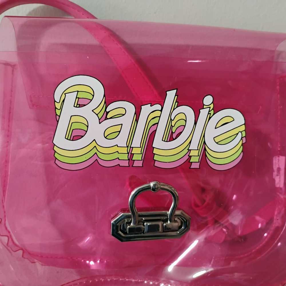 Forever 21 Barbie Clear Pink Plastic Purse Crossb… - image 2