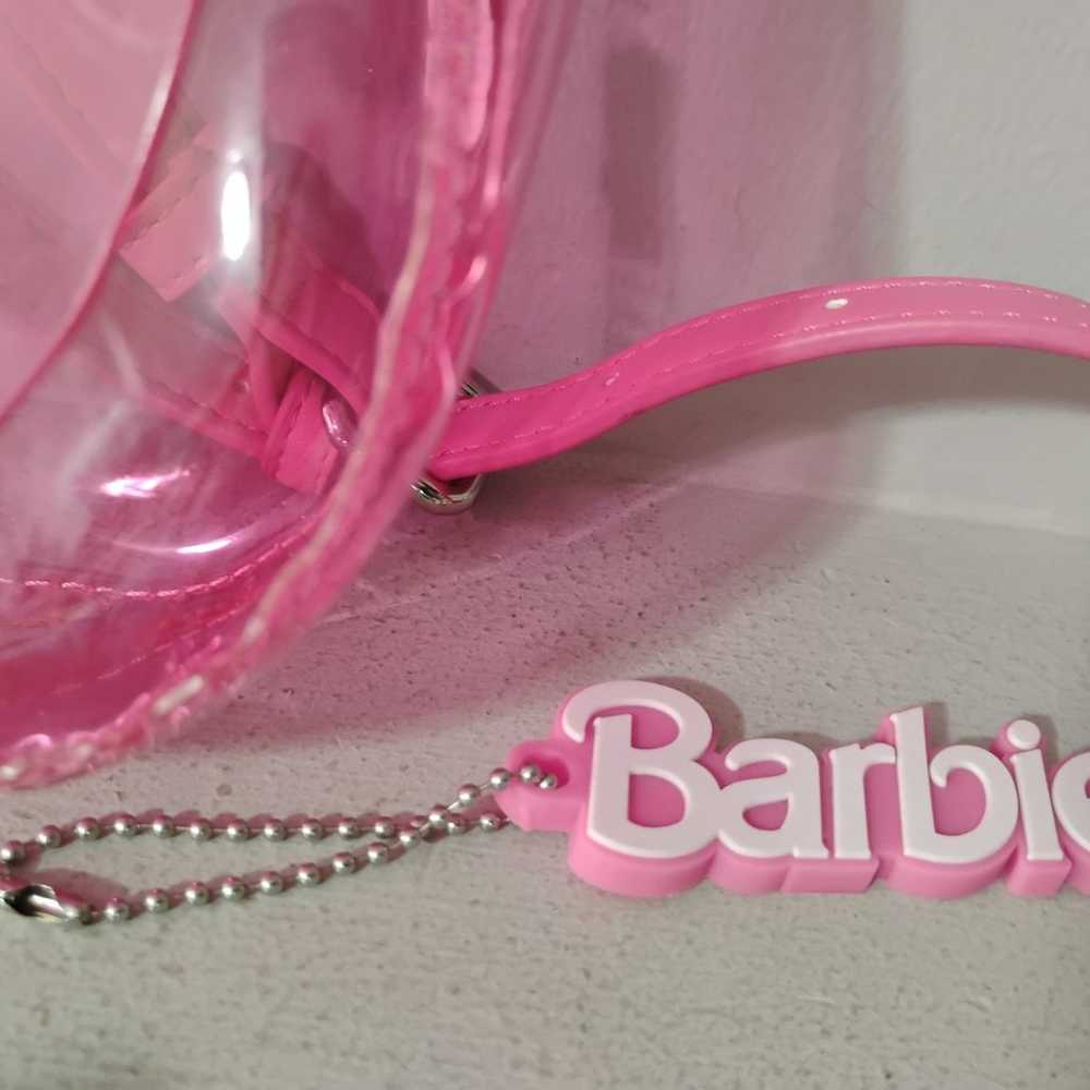 Forever 21 Barbie Clear Pink Plastic Purse Crossb… - image 3