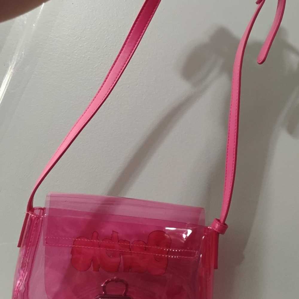 Forever 21 Barbie Clear Pink Plastic Purse Crossb… - image 4