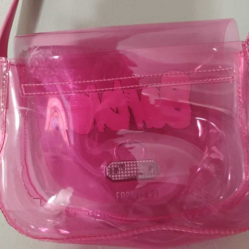 Forever 21 Barbie Clear Pink Plastic Purse Crossb… - image 5