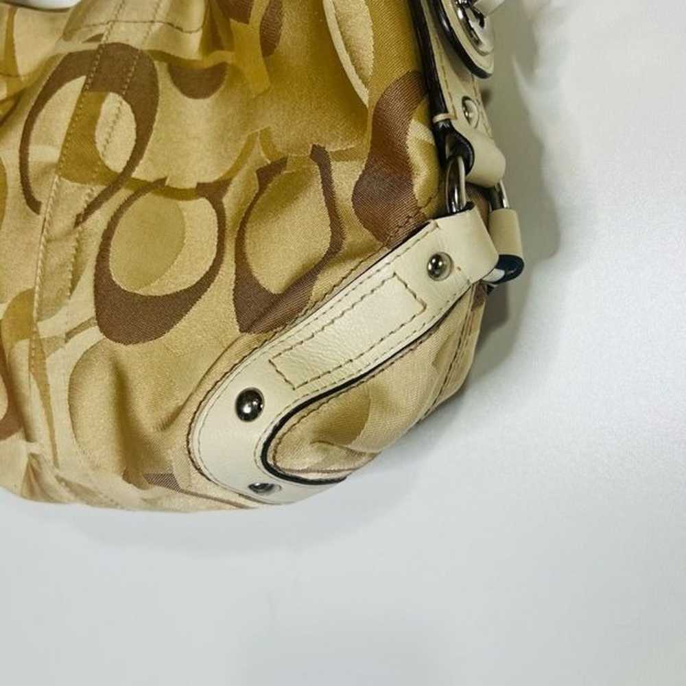 Coach Carly Ivory Cream Tan Monogram Shoulder Bag… - image 2