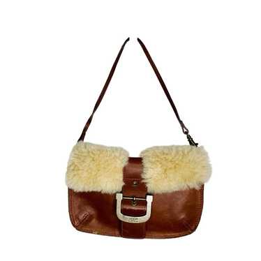 UGG Australia Leather Shoulder Bag Sherpa Lined Pu