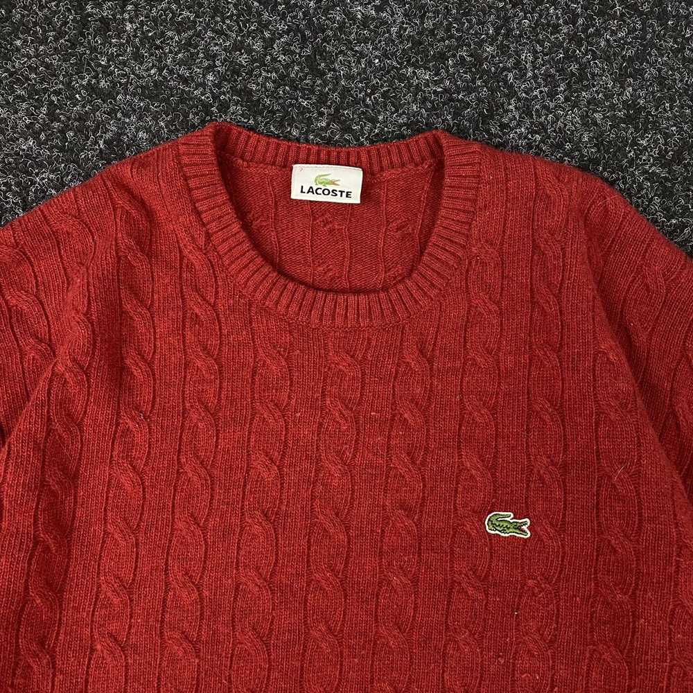 Coloured Cable Knit Sweater × Lacoste × Vintage S… - image 3