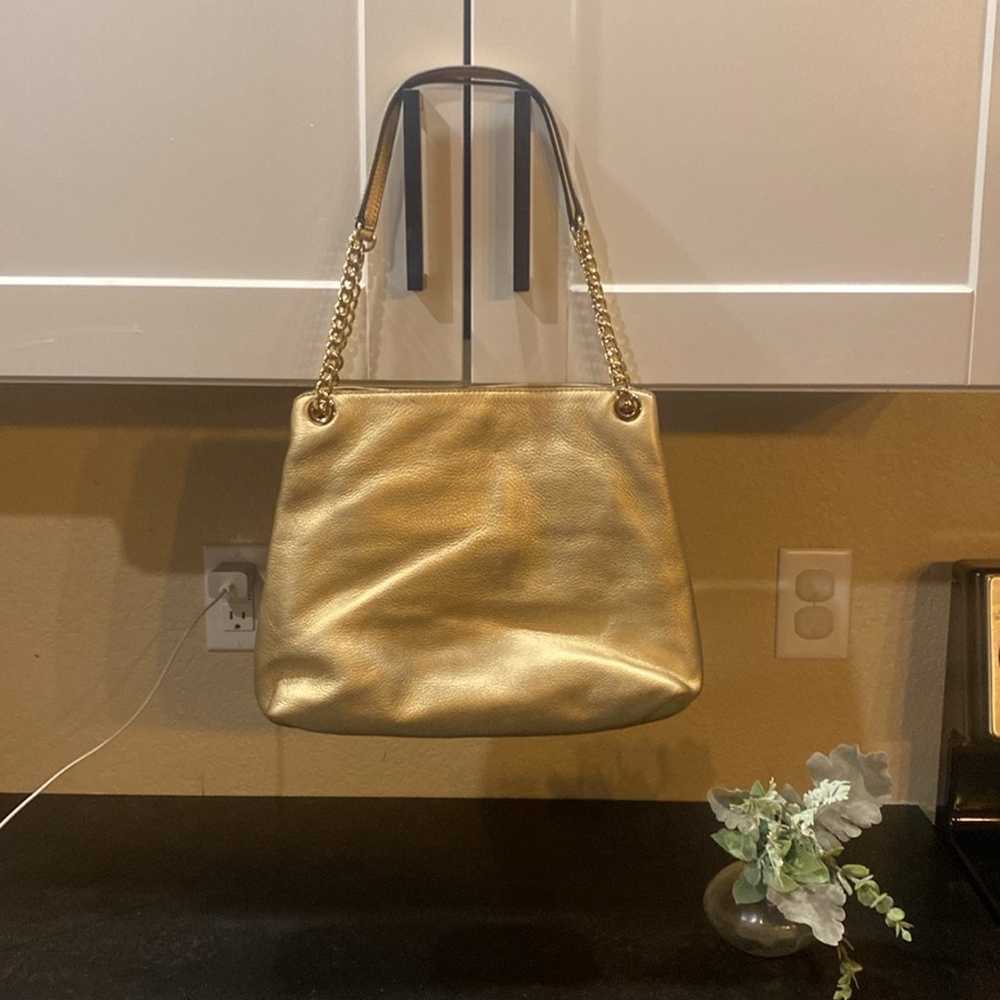 MK gold shoulder bag - image 8