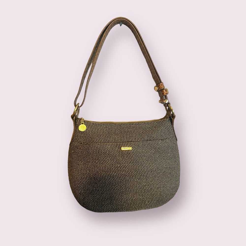 Eric Javits New York Squishee Raffia Gold Handbag - image 1
