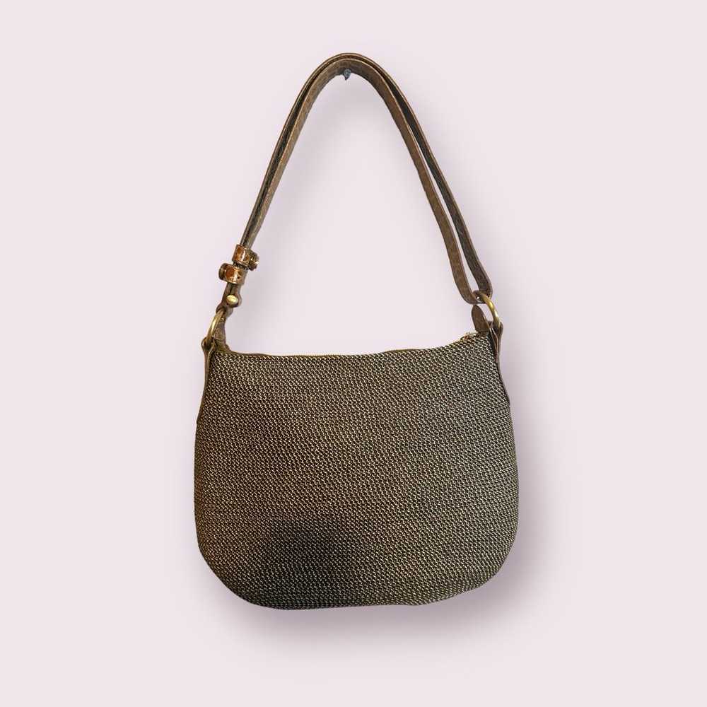 Eric Javits New York Squishee Raffia Gold Handbag - image 4