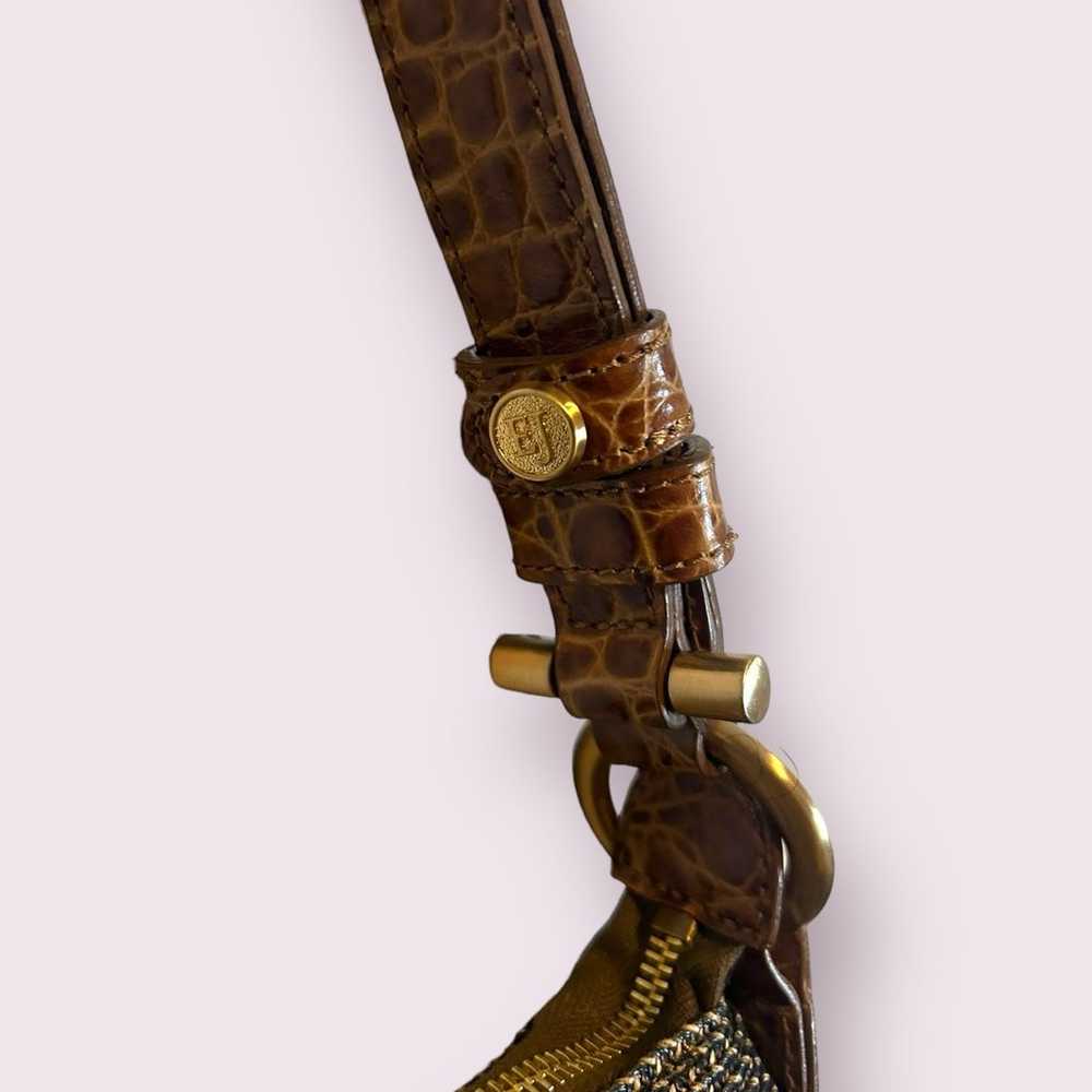 Eric Javits New York Squishee Raffia Gold Handbag - image 5