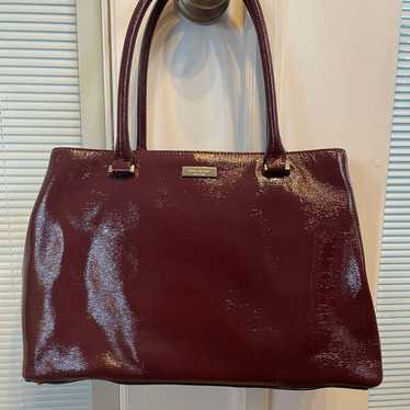 Kate Spade Burgandy Patent Leather Tote